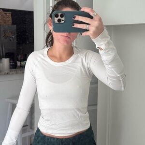 Lulu lemon Women's White Long Sleeve Top